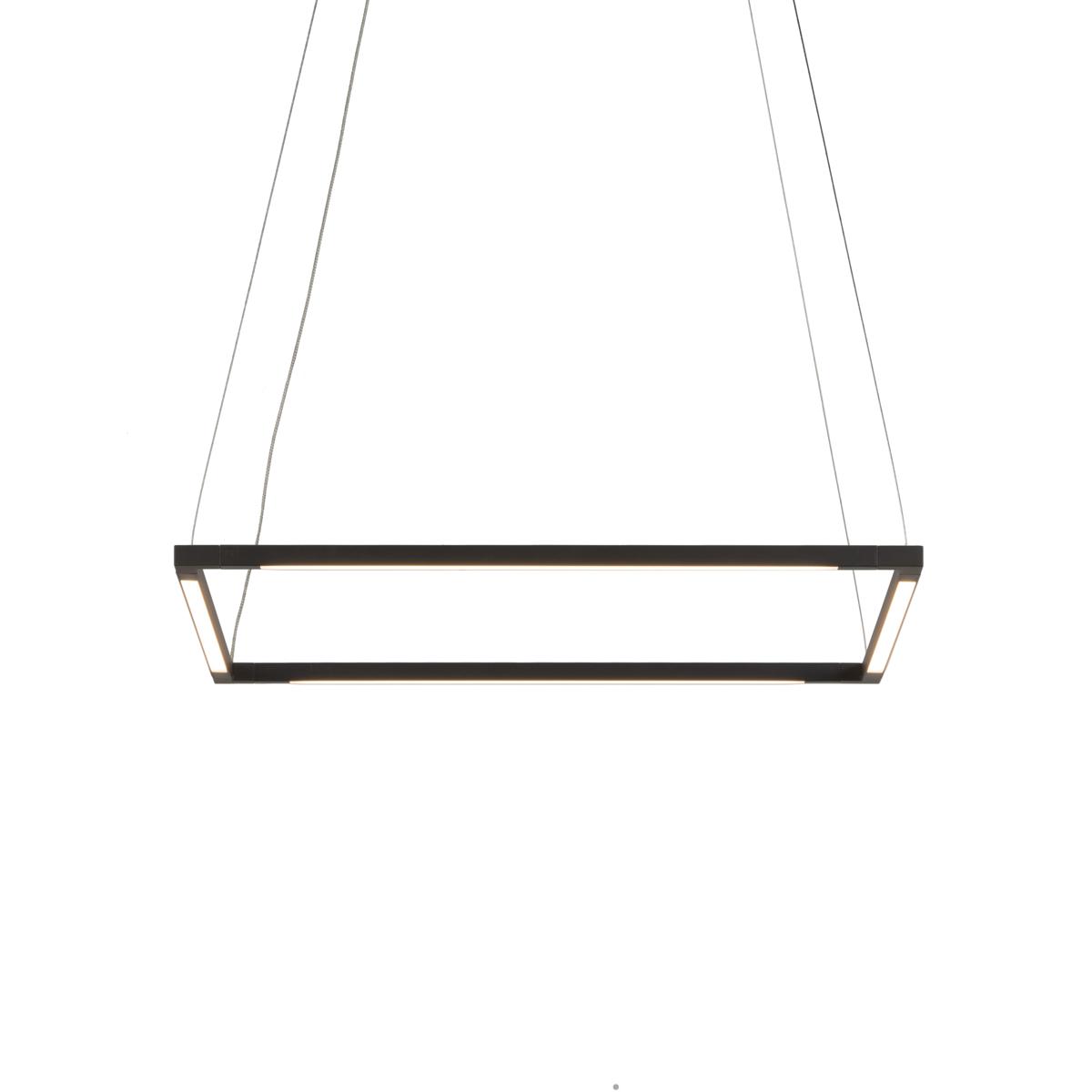 Koncept ZBP-16-S-SW-MTB-CNP Z-Bar LED 18 inch Matte Black Pendant Ceiling Light, Square